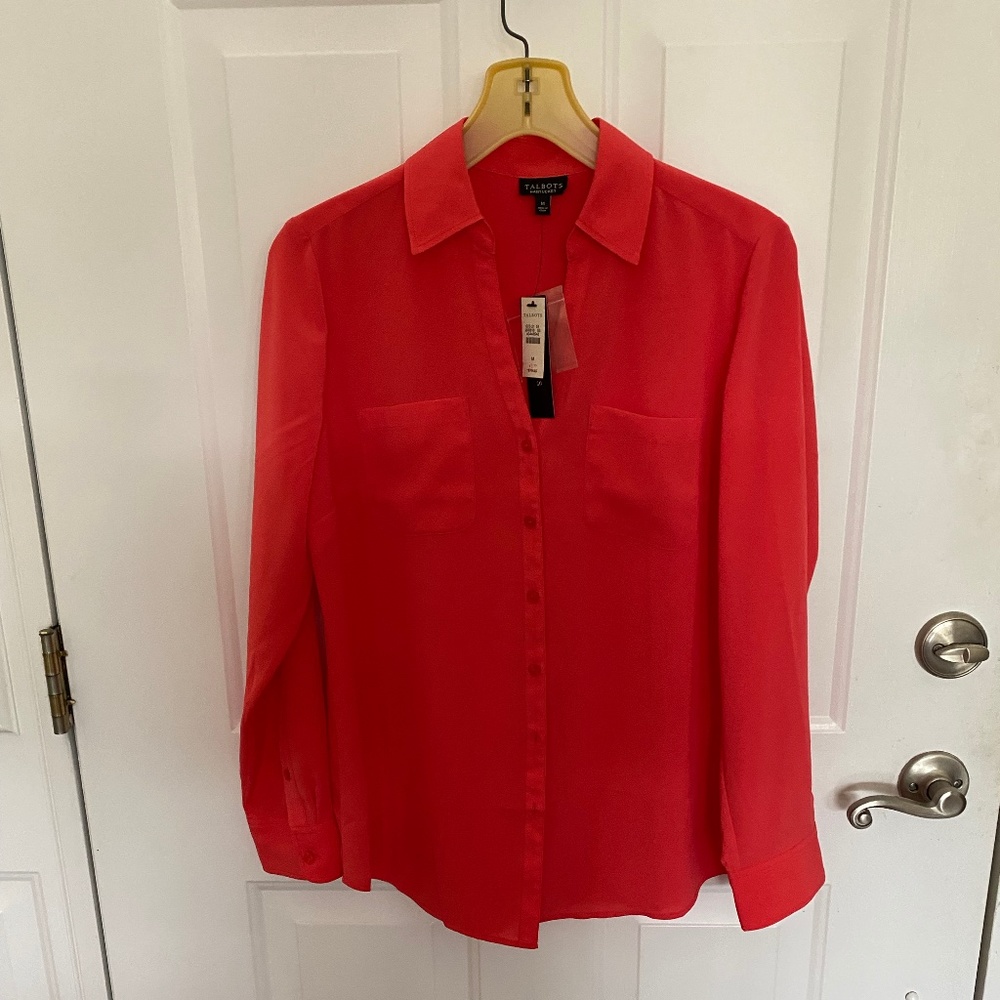 Talbots Brand New Coral Blouse